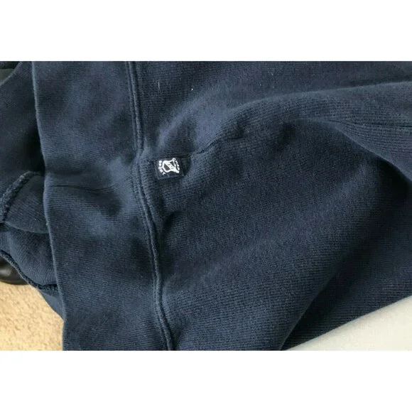 Chaps Sport Pullover Front Pocket Navy Blue Long Sleeve Mens XL TG EG Cotton - Picture 5 of 8